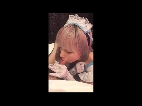 ❤️ Idol Japanese [mayuka], Aṣọ iranṣẹbinrin Faranse, apakan 1, ifefẹfẹ ati fifẹ kuro pẹlu ipara ❤❌  si wa ❌